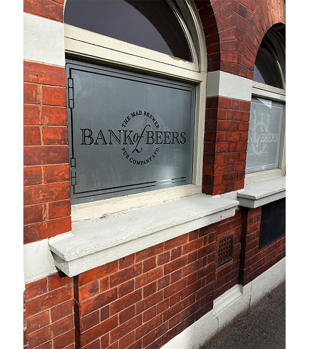 Bank of Beers pub frontage during refurbishment
