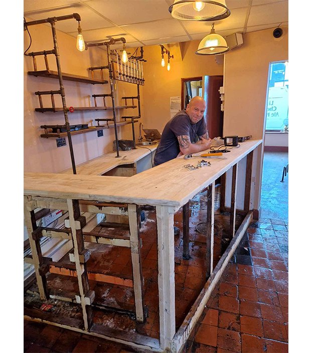 Little Chester Ale House interior during renovation
