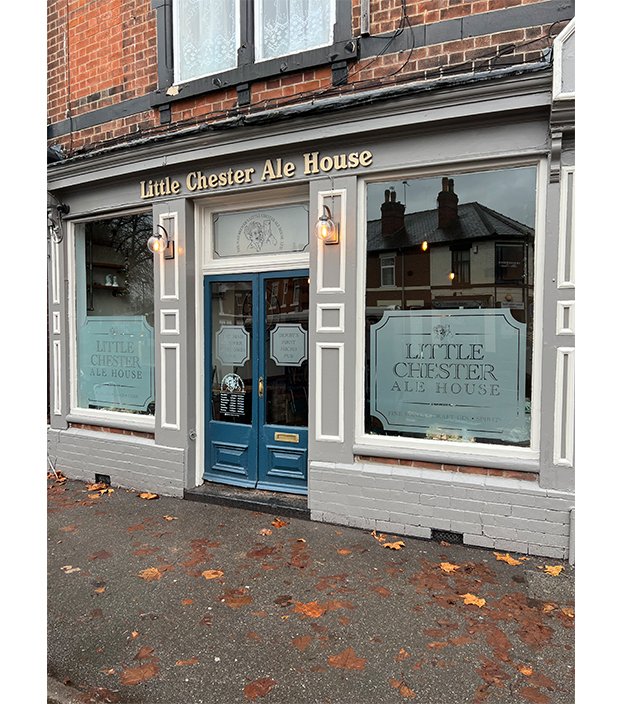 Refurbished Little Chester Ale House pub frontage in Derby