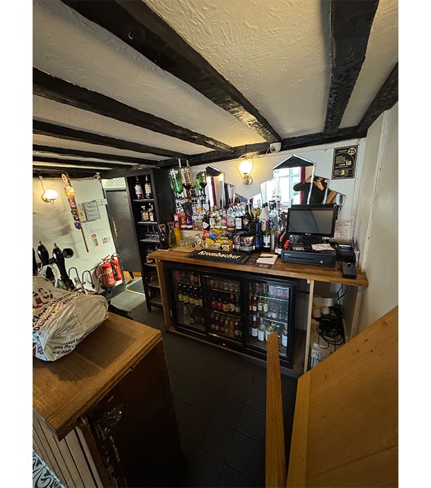 Original bar at The Angel before refurbishment