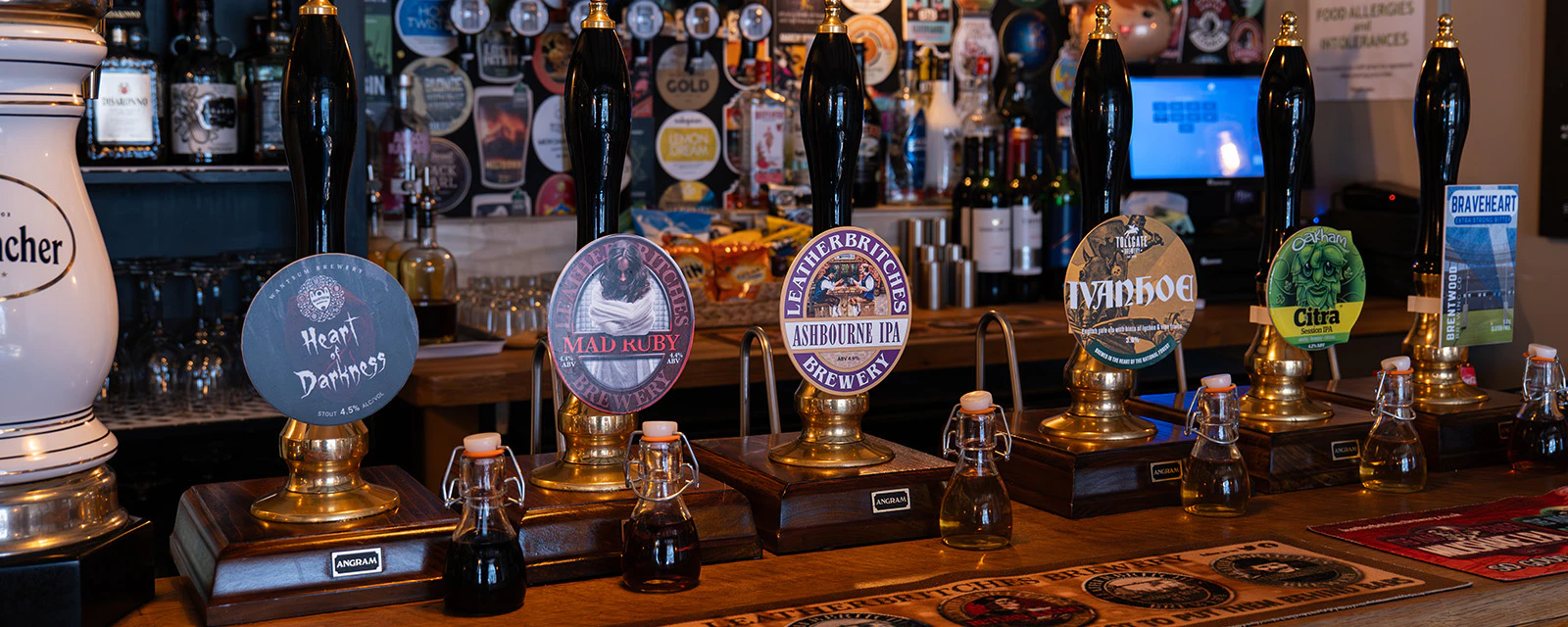 Traditional bar at The Angel Atherstone